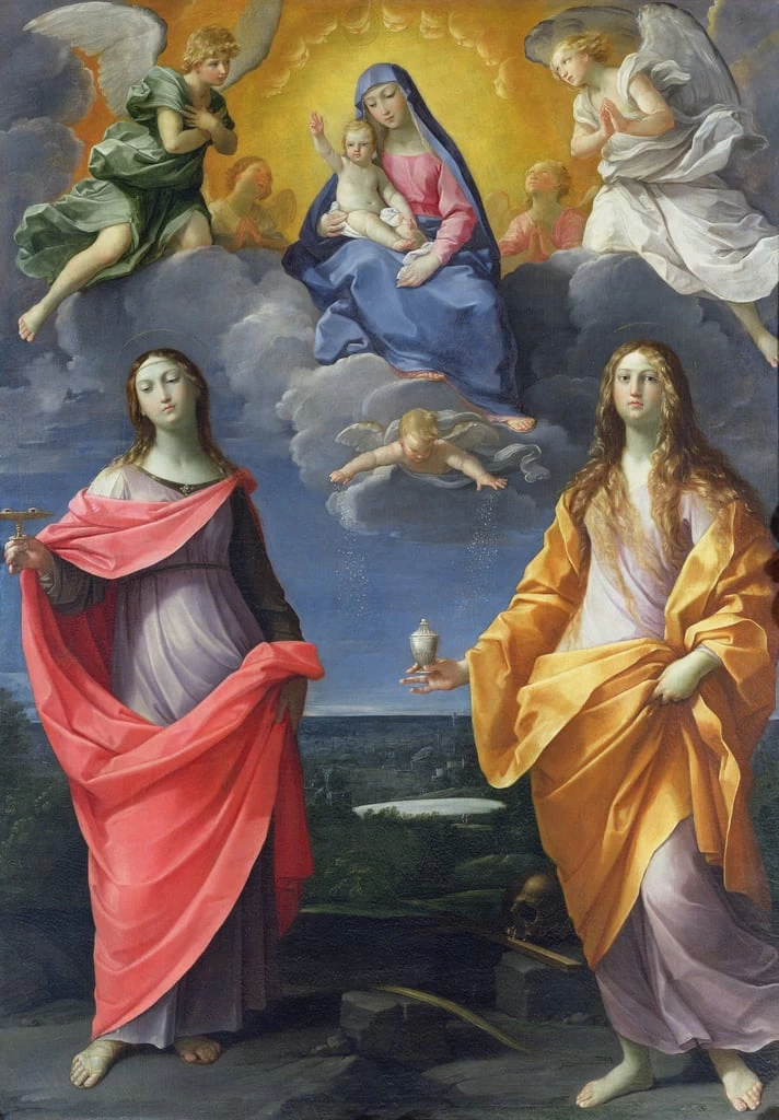  155-Madonna con Bambino in gloria, santa Lucia e santa Maria Maddalena-Galleria degli Uffizi, Firenze
